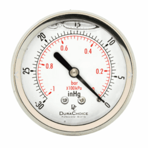 Stainless Steel - Centre Back Mount - Vacuum Gauge